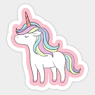 Girly Unicorn Sticker